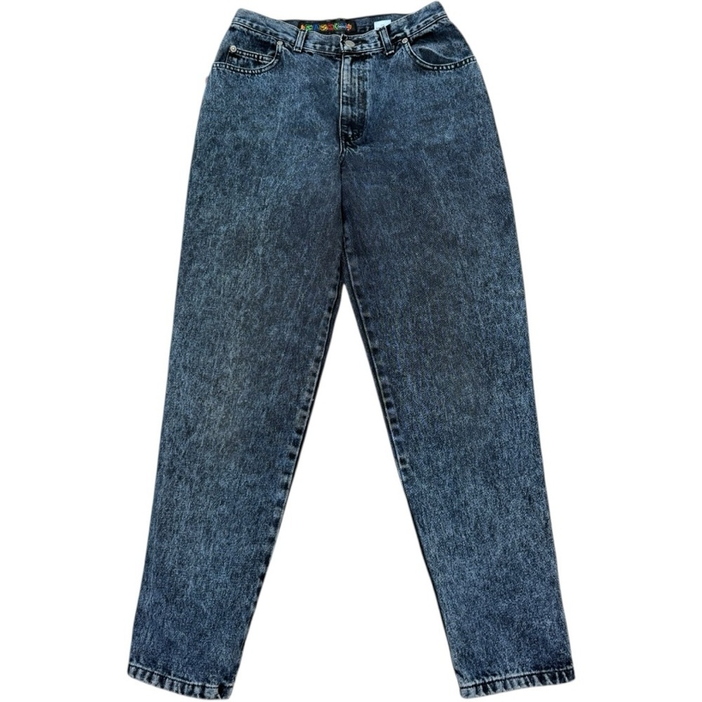 Sasson Dark Acid Wash High Waist Tapered Jeans Vintage 80s 90s Fits 26/27